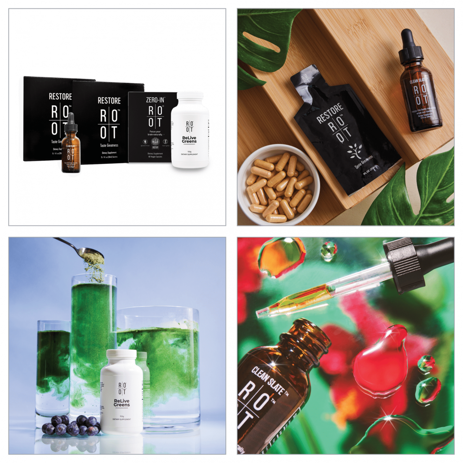 ROOT Dr. Rahm Pack | 1x Clean Slate | 1x Zero-In | 2x Restore | 1x Relive Greens